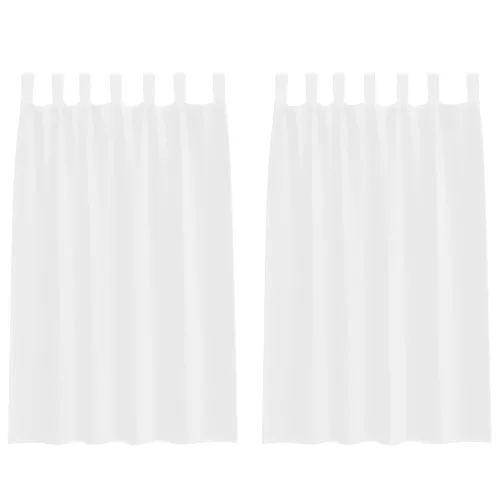  Függönyök függönyökkel 2 pcs Fehér 140 x 175 cm Poliészter
