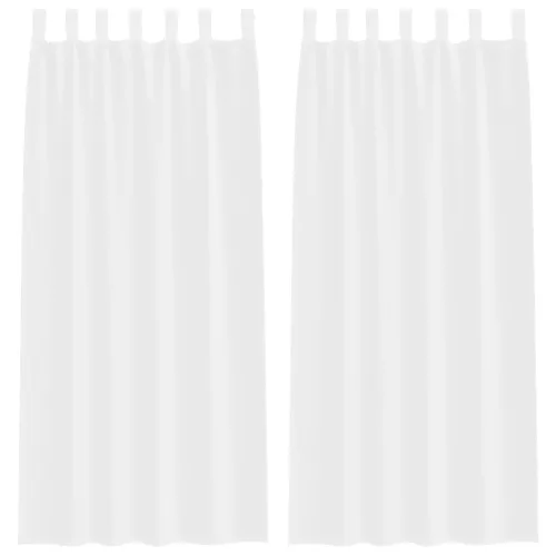  Függönyök függönyökkel 2 pcs Fehér 140 x 260 cm Poliészter