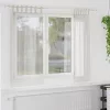  Függönyök függönyökkel 2 pcs Krémszínű 140 x 175 cm Poliészter