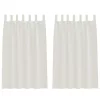  Függönyök függönyökkel 2 pcs Krémszínű 140 x 175 cm Poliészter
