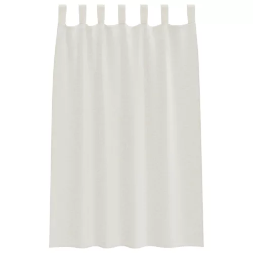  Függönyök függönyökkel 2 pcs Krémszínű 140 x 175 cm Poliészter