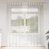  Függönyök függönyökkel 2 pcs Krémszínű 140 x 225 cm Poliészter