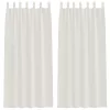  Függönyök függönyökkel 2 pcs Krémszínű 140 x 225 cm Poliészter