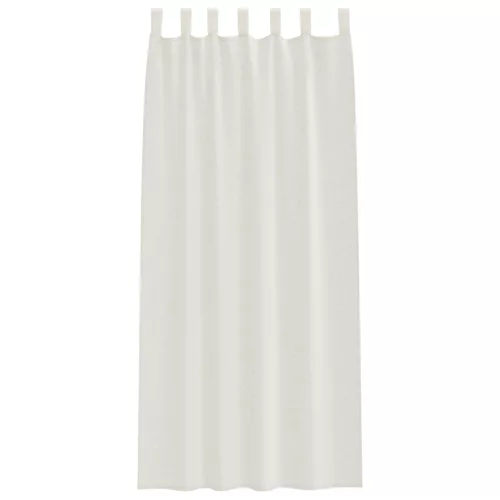 Függönyök függönyökkel 2 pcs Krémszínű 140 x 225 cm Poliészter