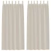  Függönyök függönyökkel 2 pcs Homok 140 x 225 cm Poliészter