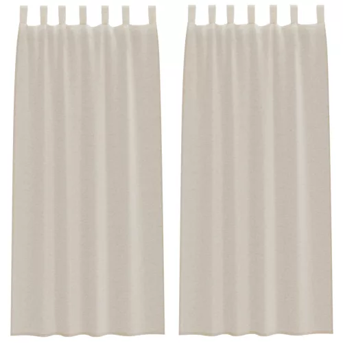  Függönyök függönyökkel 2 pcs Homok 140 x 225 cm Poliészter