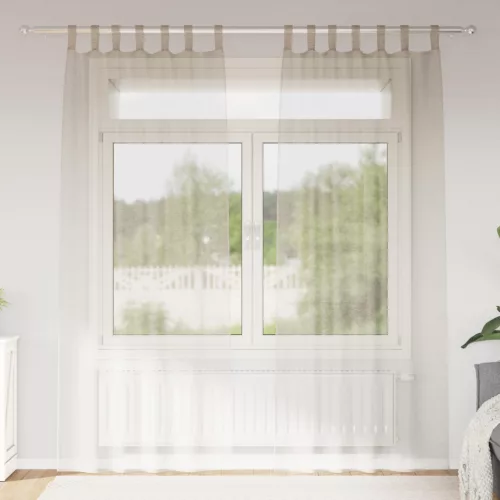  Függönyök függönyökkel 2 pcs Homok 140 x 245 cm Poliészter