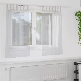  Függönyök 2 pcs Világosszürke 140 x 140 cm Poliészter