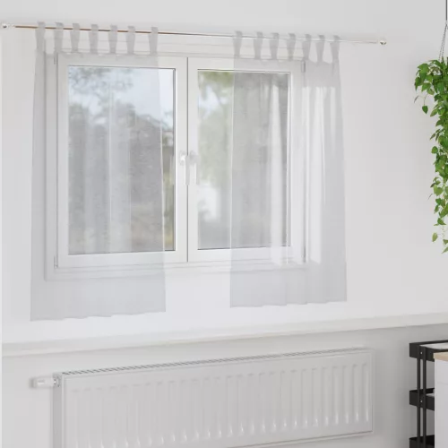  Függönyök 2 pcs Világosszürke 140 x 140 cm Poliészter