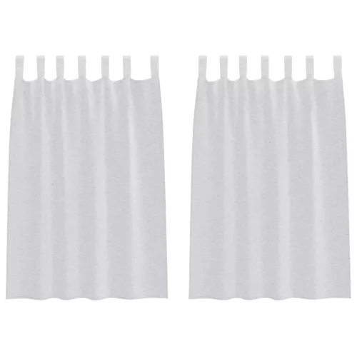  Függönyök 2 pcs Világosszürke 140 x 140 cm Poliészter