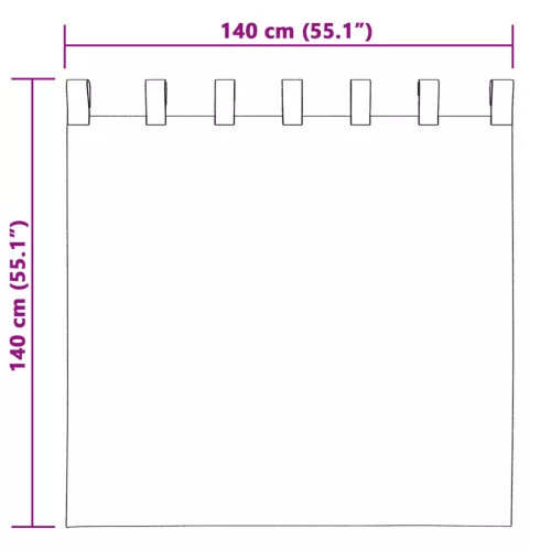  Függönyök 2 pcs Világosszürke 140 x 140 cm Poliészter