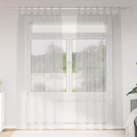  Függönyök 2 pcs Világosszürke 140 x 225 cm Poliészter