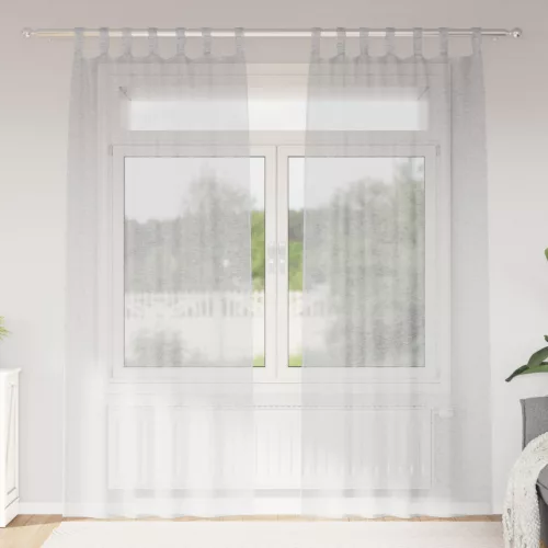  Függönyök 2 pcs Világosszürke 140 x 225 cm Poliészter