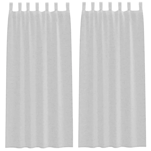  Függönyök 2 pcs Világosszürke 140 x 260 cm Poliészter