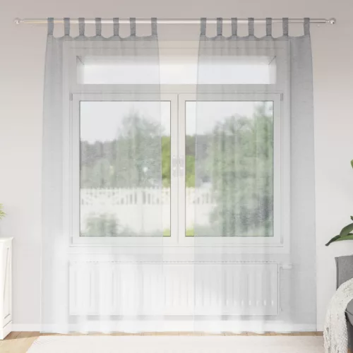  Függönyök 2 pcs Sötétszürke 140 x 245 cm Poliészter