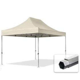   TP 3x4,5m összecsukható aluminium 800N pavilon, oldalfal nélkül - krém