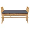  Kerti pad párnával, 110 cm Bambusz