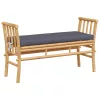  Kerti pad párnával, 110 cm Bambusz