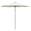  Krém Fehér Kert Parasol 270x260 cm Bambusz