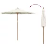  Krém Fehér Kert Parasol 270x260 cm Bambusz