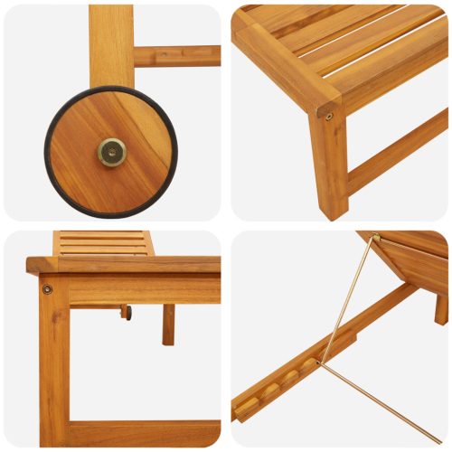  napozóágy szilárd akácfából