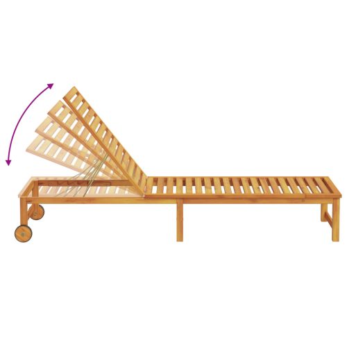  napozóágy szilárd akácfából