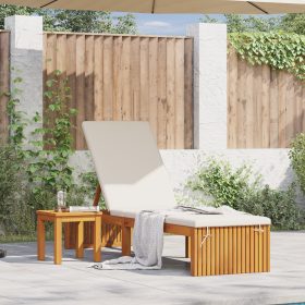  Napágy Párnával 200x55x30 cm Tömör Akácfából