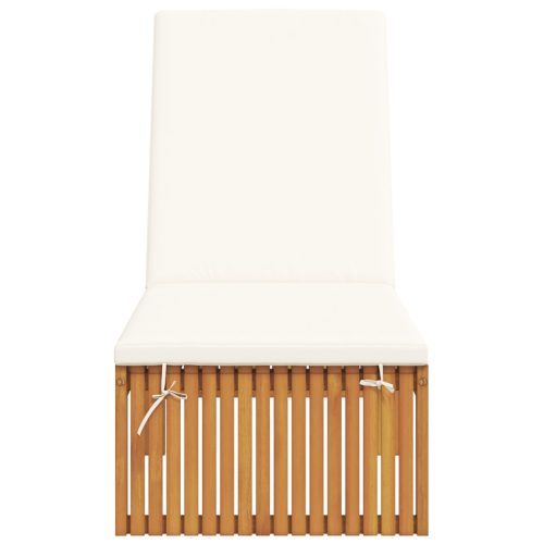  Napágy Párnával 200x55x30 cm Tömör Akácfából