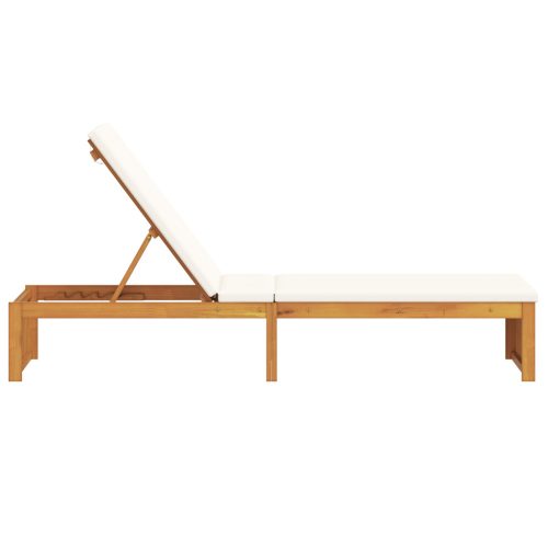  Napágy Párnával 200x55x30 cm Tömör Akácfából