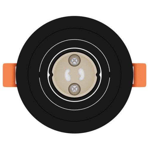  Beépített spotlámpák 12 db Kerek GU10 Fekete Ø91 mm