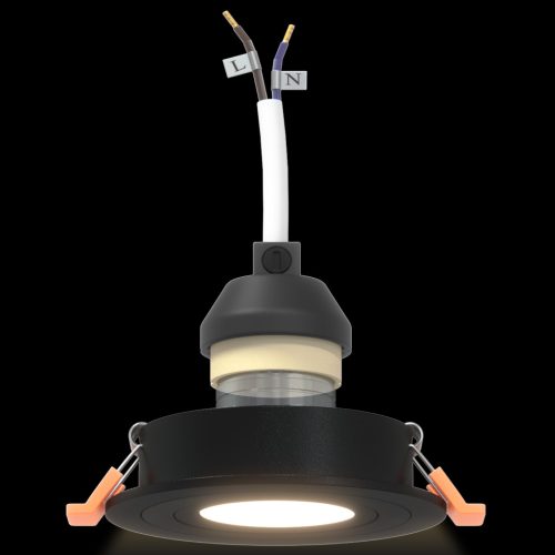  Beépített spotlámpák 12 db Kerek GU10 Fekete Ø91 mm