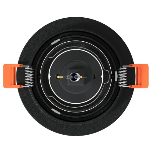  beépített spotlámpák 24 db kerek GU10 fekete Ø91 mm