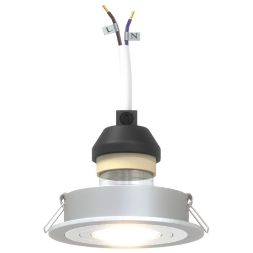  beépített spotlámpák 24 db kerek GU10 ezüst Ø91 mm