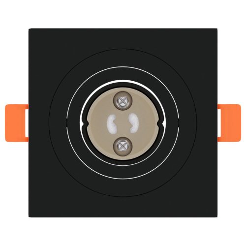  Beépített Spotlámpák 24 db Négyzet GU10 Fekete 91x91 mm