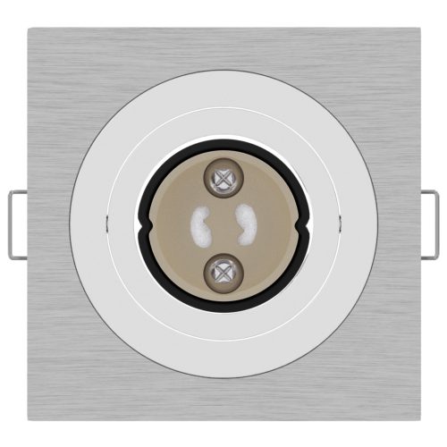  Beépített spotlámpák 6 db Négyzet alakú GU10 Ezüst 91x91 mm
