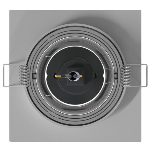  Beépített spotlámpák 6 db Négyzet alakú GU10 Ezüst 91x91 mm