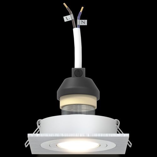  Beépített Spotlámpák 12 db Négyzet GU10 Ezüst 91x91 mm