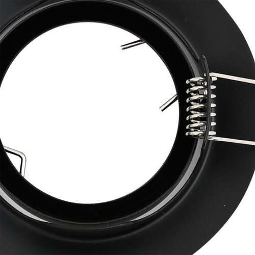  Beépített Spotlámpák 12 db Kerek GU10 Fekete Ø90 mm Acél