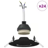  Beépített Spotlámpák 24 db Kerek GU10 Fekete Ø90 mm Acél