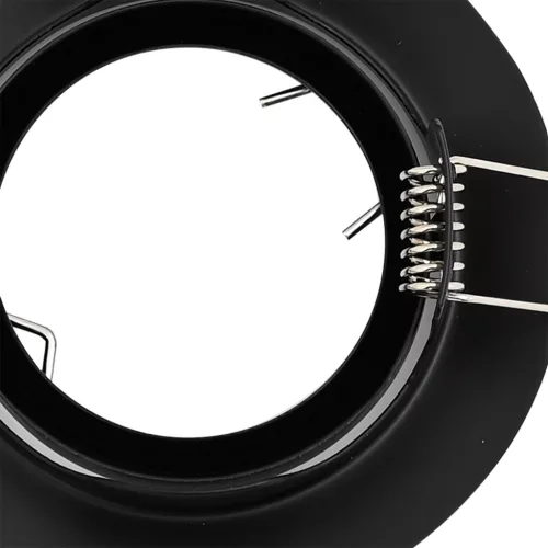  Beépített Spotlámpák 24 db Kerek GU10 Fekete Ø90 mm Acél