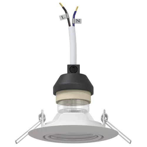  Beépített Spotlámpák 6 db Kerek GU10 Fehér Ø90 mm Acél