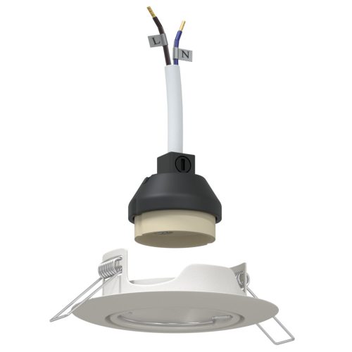  Beépített Spotlámpák 24 db Kerek GU10 Fehér Ø90 mm Acél