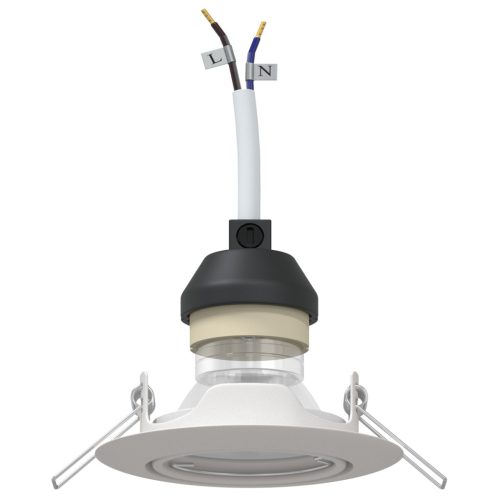  Beépített Spotlámpák 24 db Kerek GU10 Fehér Ø90 mm Acél