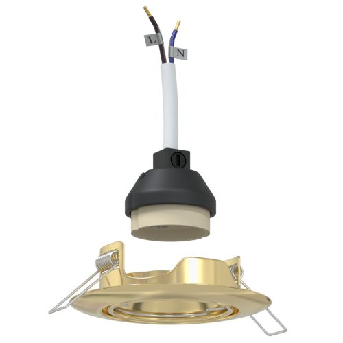  Beépített Spotlámpák 24 db Kerek GU10 Arany Ø90 mm Acél