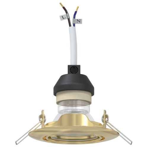  Beépített Spotlámpák 24 db Kerek GU10 Arany Ø90 mm Acél