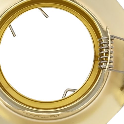  Beépített Spotlámpák 24 db Kerek GU10 Arany Ø90 mm Acél