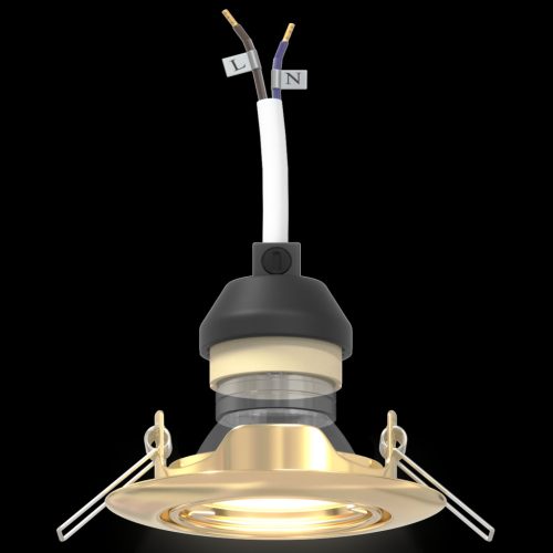  Beépített Spotlámpák 24 db Kerek GU10 Arany Ø90 mm Acél