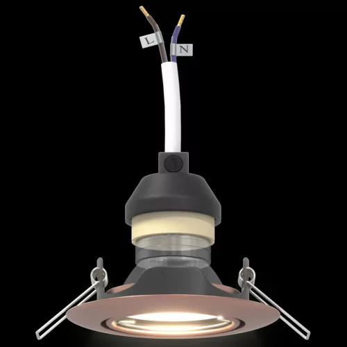  Beépített Spotlámpák 6 db Kör GU10 Réz Ø90 mm Acél