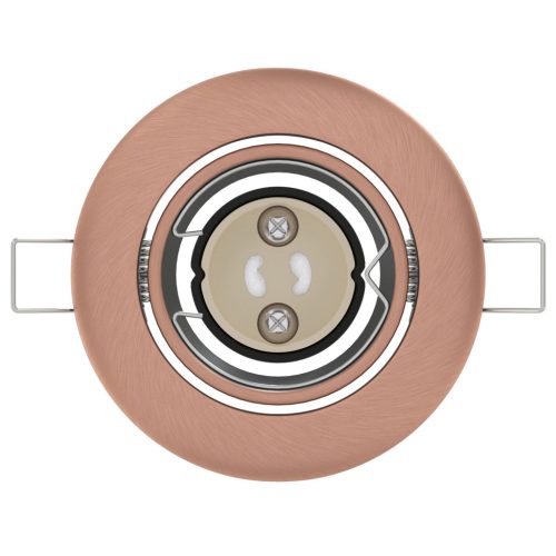  Beépített Spotlámpák 12 db Kerek GU10 Réz Ø90 mm Acél
