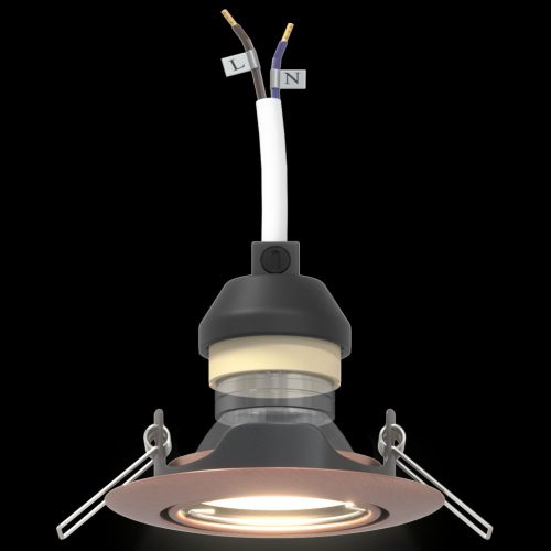  Beépített Spotlámpák 24 db Kerek GU10 Réz Ø90 mm Acél